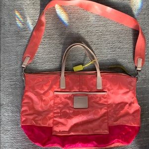 Coach light weight two toned tote bag